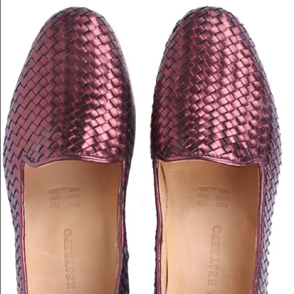 Dieppa Restrepo Shoes - Dieppa Restrepo Woven Leather Ruby Loafer